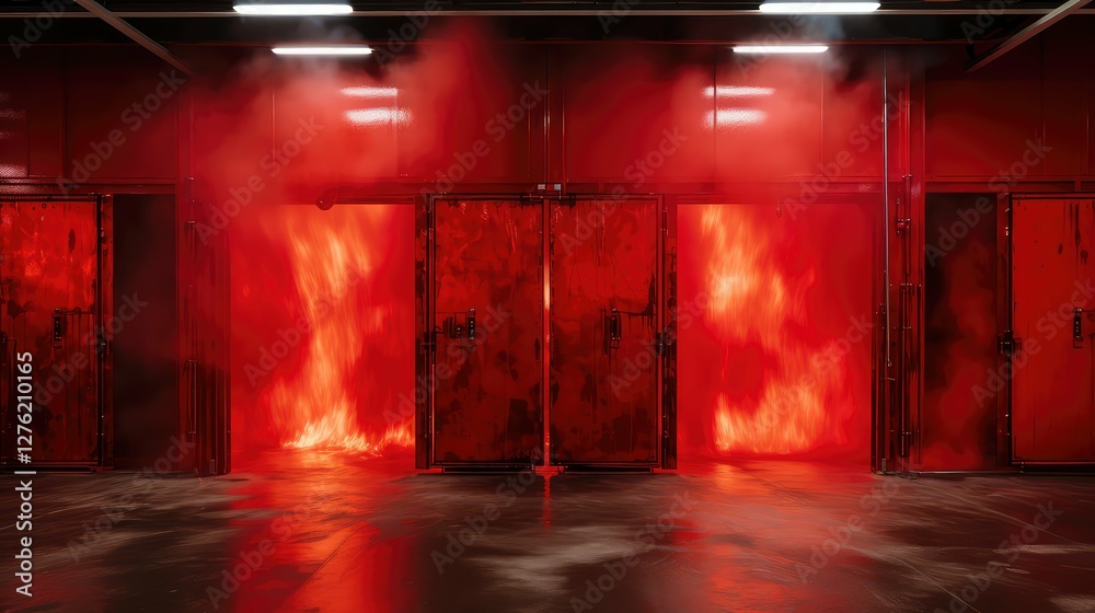 Naklejka premium defense fire wall