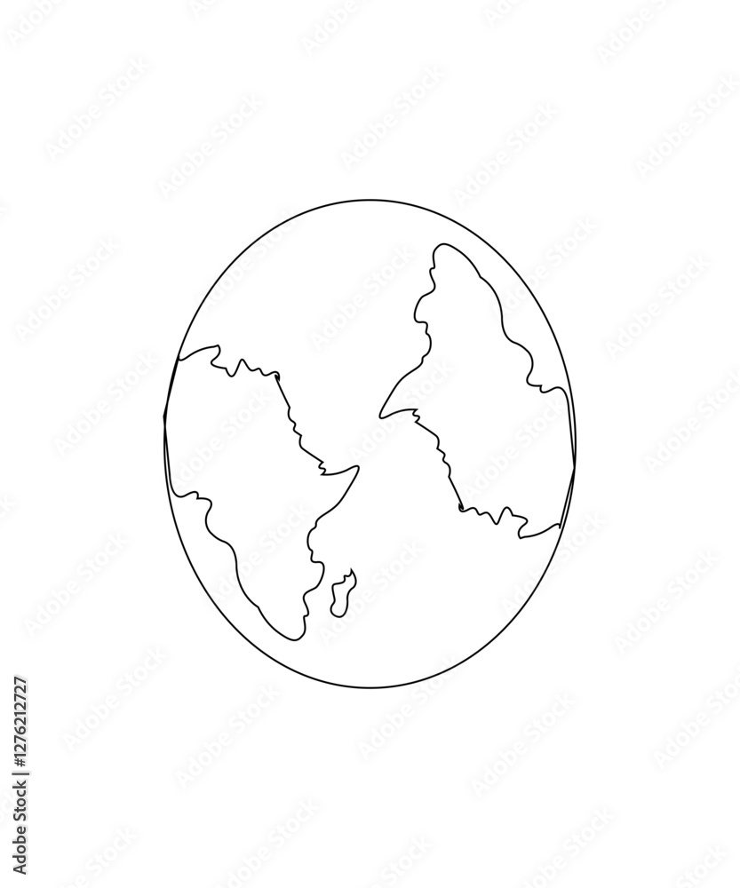 Globe icon with thin stroke Globe icon with thin stroke
