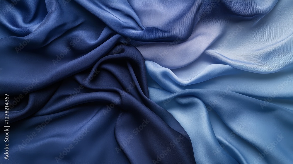 Elegant Blue and Dark Fabric Drapery for Creative Background Use Elegant Blue and Dark Fabric Drapery for Creative Background Use