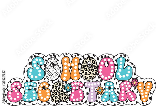 School secretary EPS Vector, Dalmatian dots EPS Vector, doodle School secretary EPS Vector, school EPS Vector, back to school EPS Vector, Secretary EPS Vector, office assistant EPS Vector, Retro EPS, 