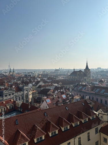 Sticker panorama of prague