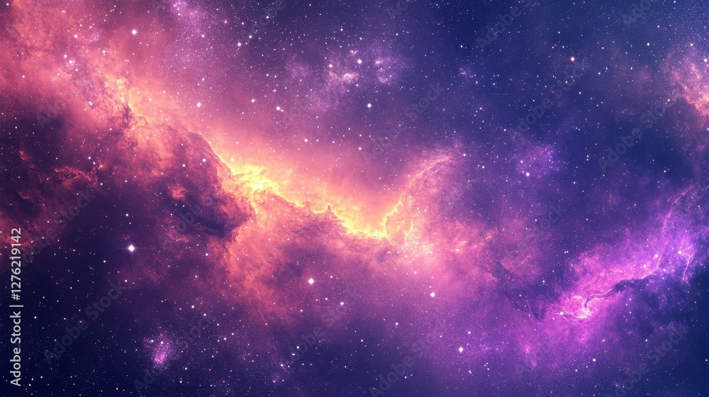 Fototapeta premium Stunning Cosmic Background with Stars and Nebula in Vibrant Colors