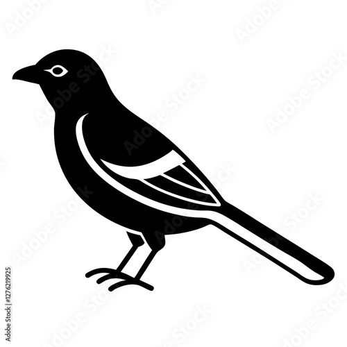 Oriole Silhouette Vector – Ideal for Branding & Nature Art.