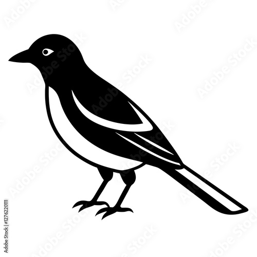 High-Quality Oriole Bird Silhouette Vector – Perfect for Logos.