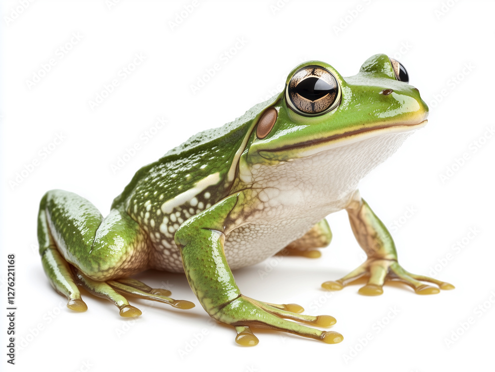 3d isometric illustration of Frog, isolated on white, animal art 3d isometric illustration of Frog, isolated on white, animal art