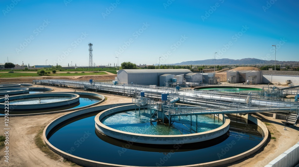 Fototapeta premium management waste water plant