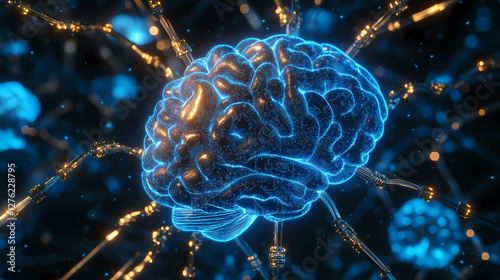 Neon Brain Connection