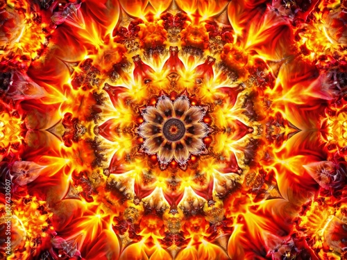 Kaleidoscopic Inferno: Symmetrical Abstract Macro Photography