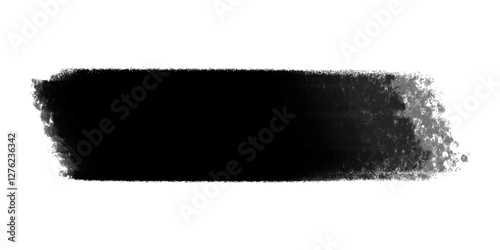 Black brush stroke isolated on white background. vector black ink paint, grunge backdrop photo