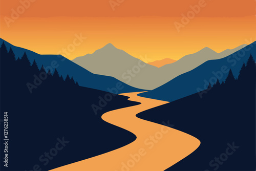 sunrise in mountains