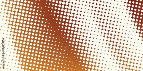 Abstract; bright orange halftone background vector illustration eps10