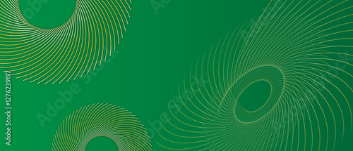 Wallpaper Mural Abstract line gold on green design background Torontodigital.ca