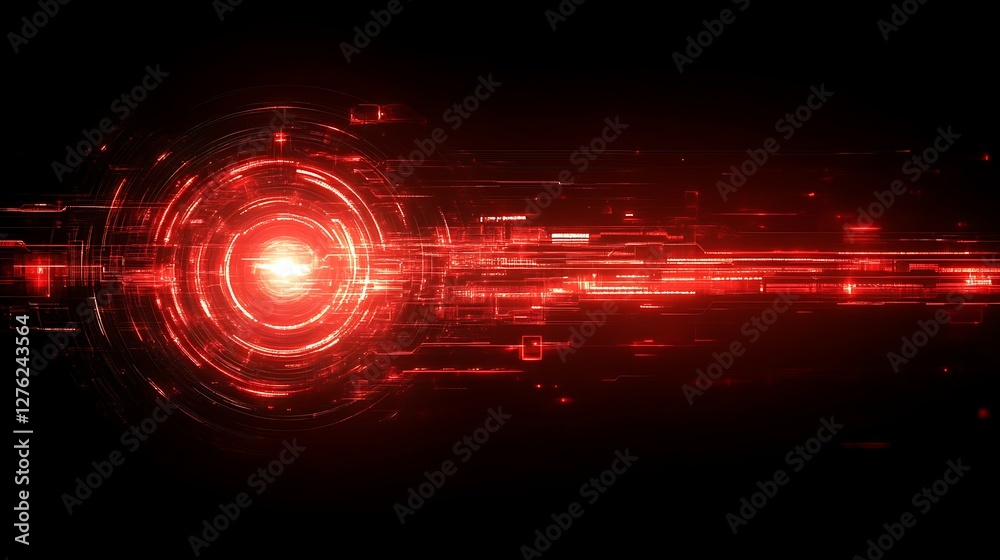 Abstract Red Digital Technology Interface Design Abstract Red Digital Technology Interface Design