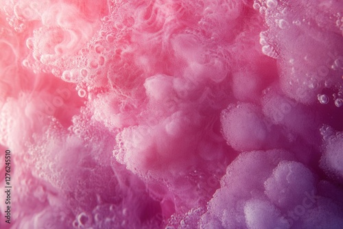 A pink and purple cloud of steam with a pink and purple background