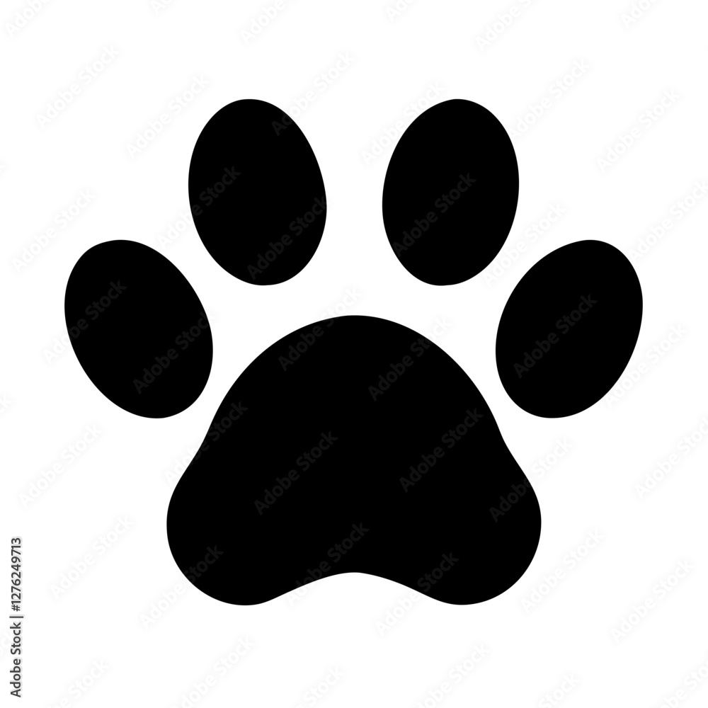 Bold Animal Paw Print Silhouette Vector for Recraft.ai Bold Animal Paw Print Silhouette Vector for Recraft.ai