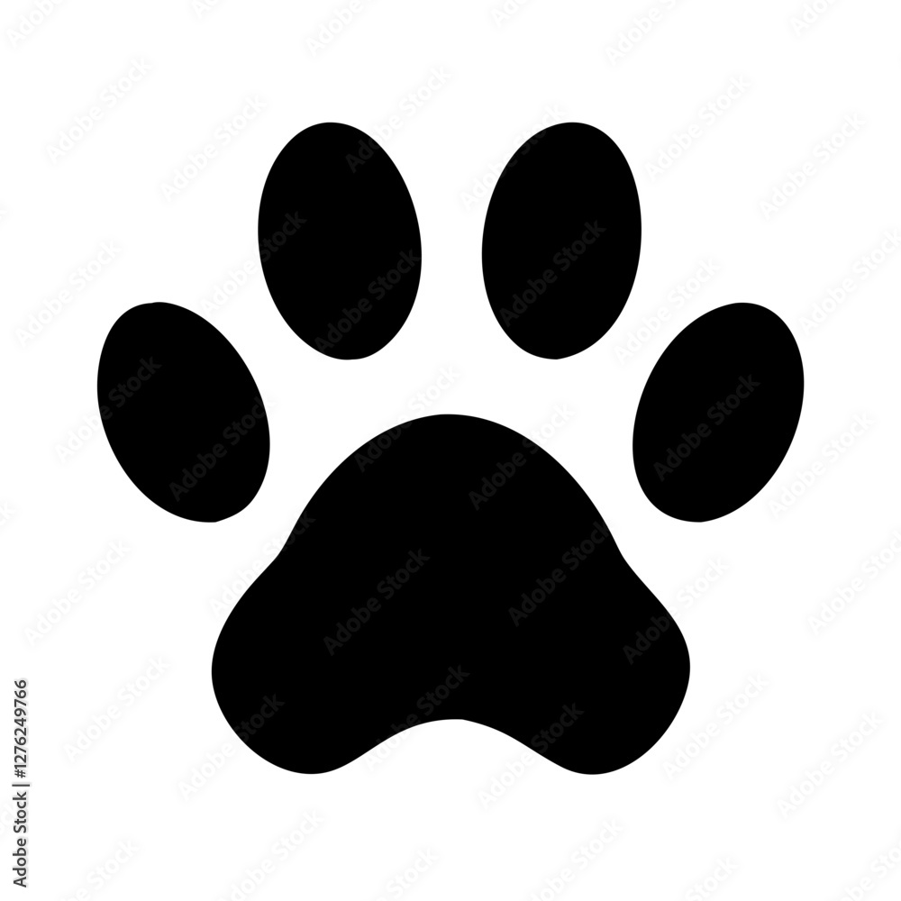 Bold Animal Paw Print Silhouette Vector for Recraft.ai Bold Animal Paw Print Silhouette Vector for Recraft.ai