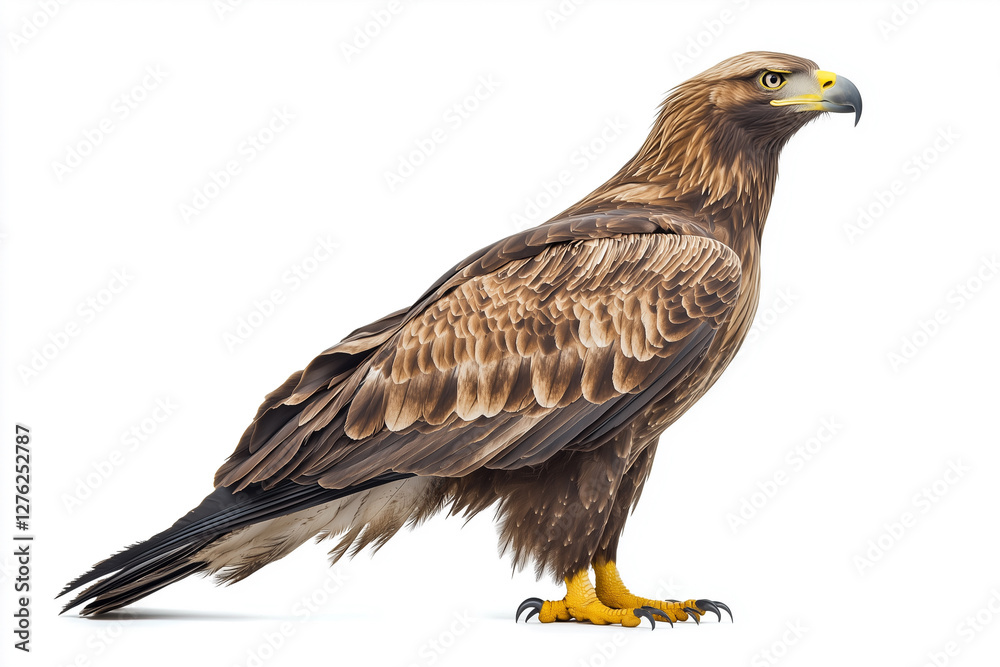 Lateral view of Eagle, animal photo, isolated on white Lateral view of Eagle, animal photo, isolated on white
