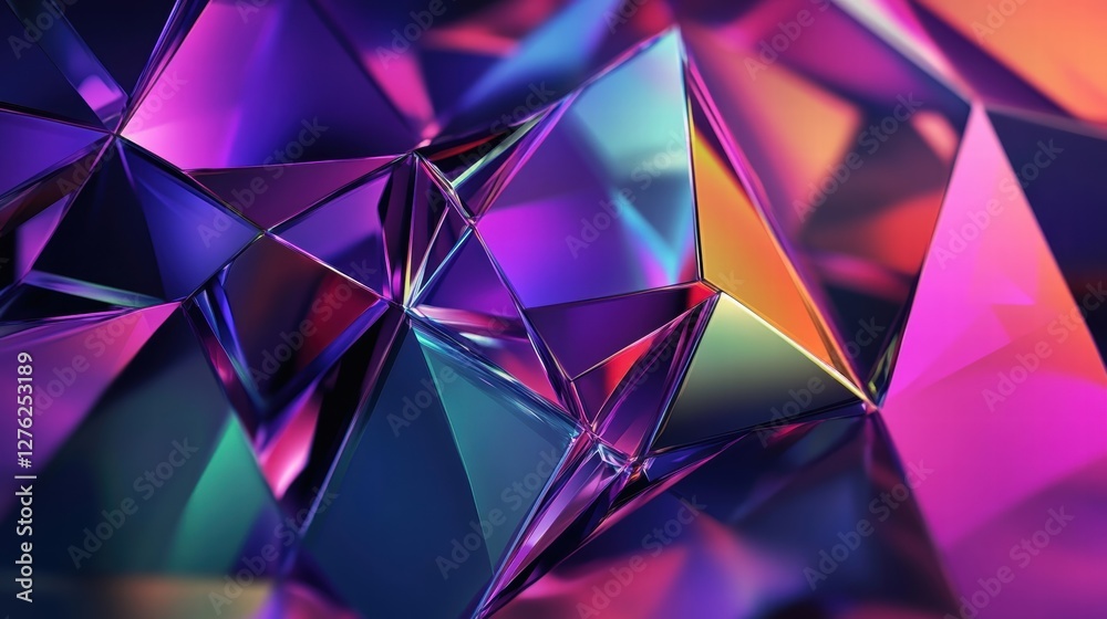 abstract colorful geometric crystal background abstract colorful geometric crystal background