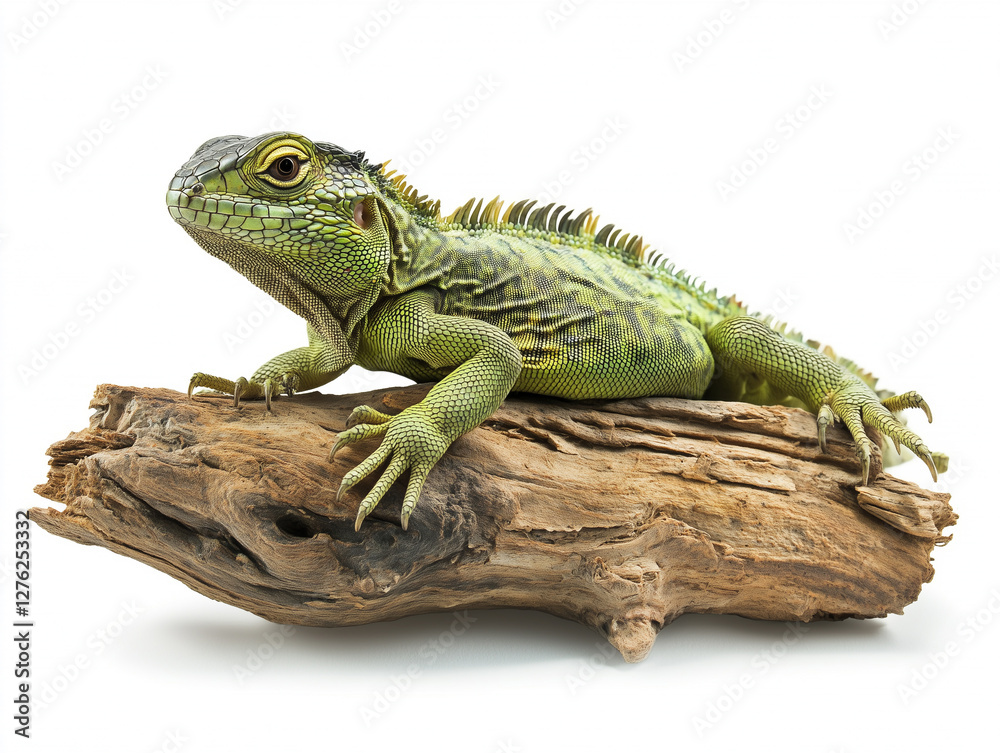 Side view of Lizard, photorealistic animal, isolated on white Side view of Lizard, photorealistic animal, isolated on white