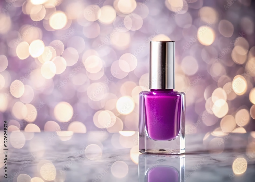 Mauve Pastel Background, Nail Polish Bottle on Marble Showcase, Professional Flat Lay Product Photography Mauve Pastel Background, Nail Polish Bottle on Marble Showcase, Professional Flat Lay Product Photography