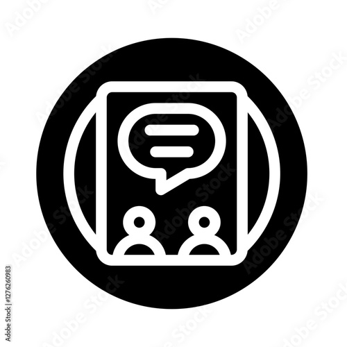 Icon Communication User With Style Glyph