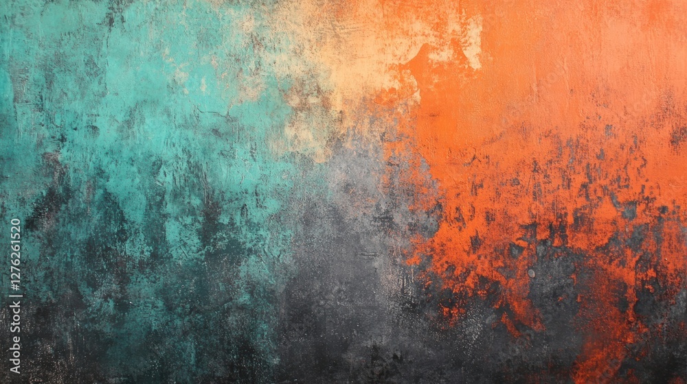 Obraz premium abstract textured background with teal orange and gray hues