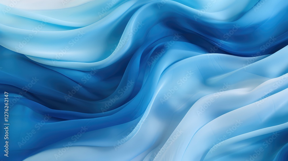 Obraz premium design wavy blue