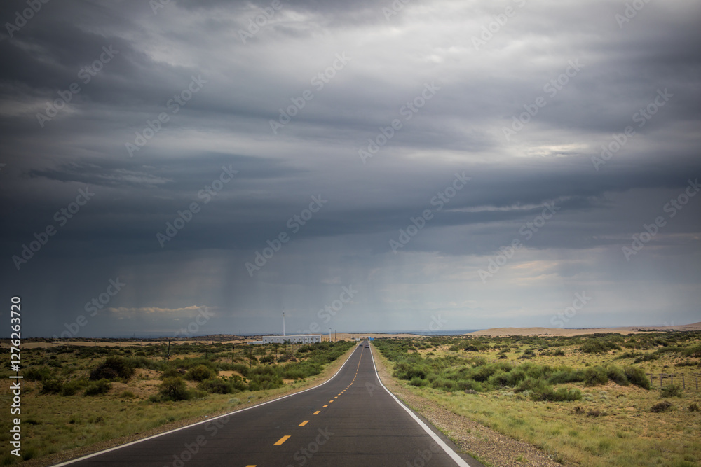 Fototapeta premium Expressways and national roads in Xinjiang, China