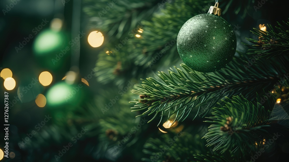 Fototapeta premium ever christmas green leaves