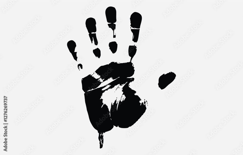 Handprint vector art Illustration Isolated on white background