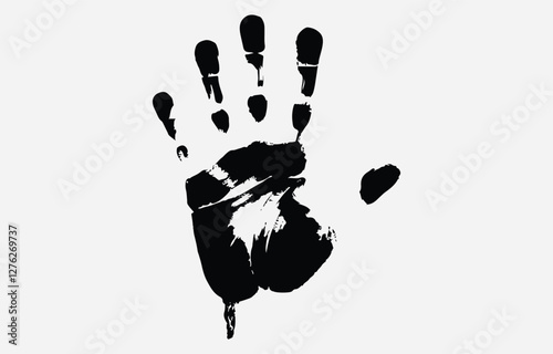 Handprint vector art Illustration Isolated on white background