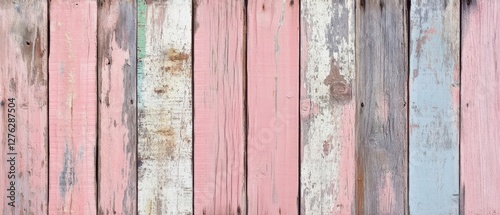 Weathered pastel pink barnwood planks, rustic charm, soft minimal appeal