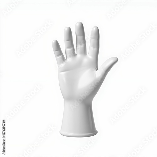 Wallpaper Mural Isolated White Mannequin Hand Depicting Open Palm Gesture Against Clean Solid Studio Background Ambiance Torontodigital.ca