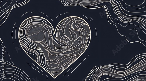 Hand-Drawn Heart Illustration: A Minimalist and Elegant Design