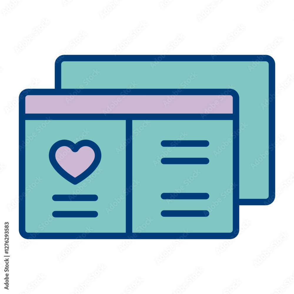 Postcard Icon Design
