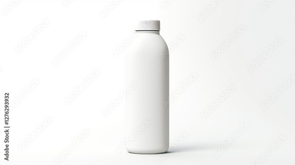 design white supplement bottle