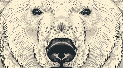Polar Bear Muzzle Vector Illustration for Diverse Creative Designs