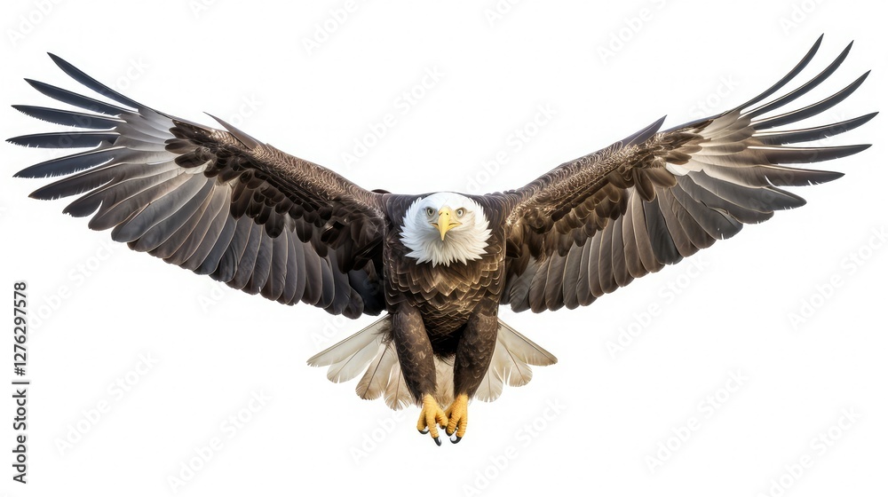 Fototapeta premium flight eagle isolated on white