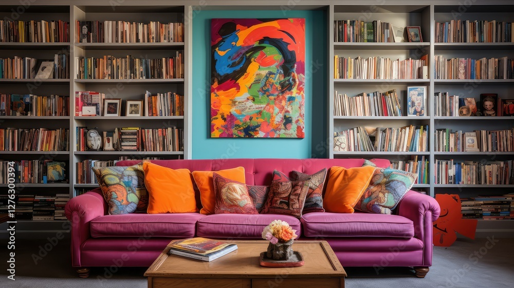 eclectic room with books eclectic room with books