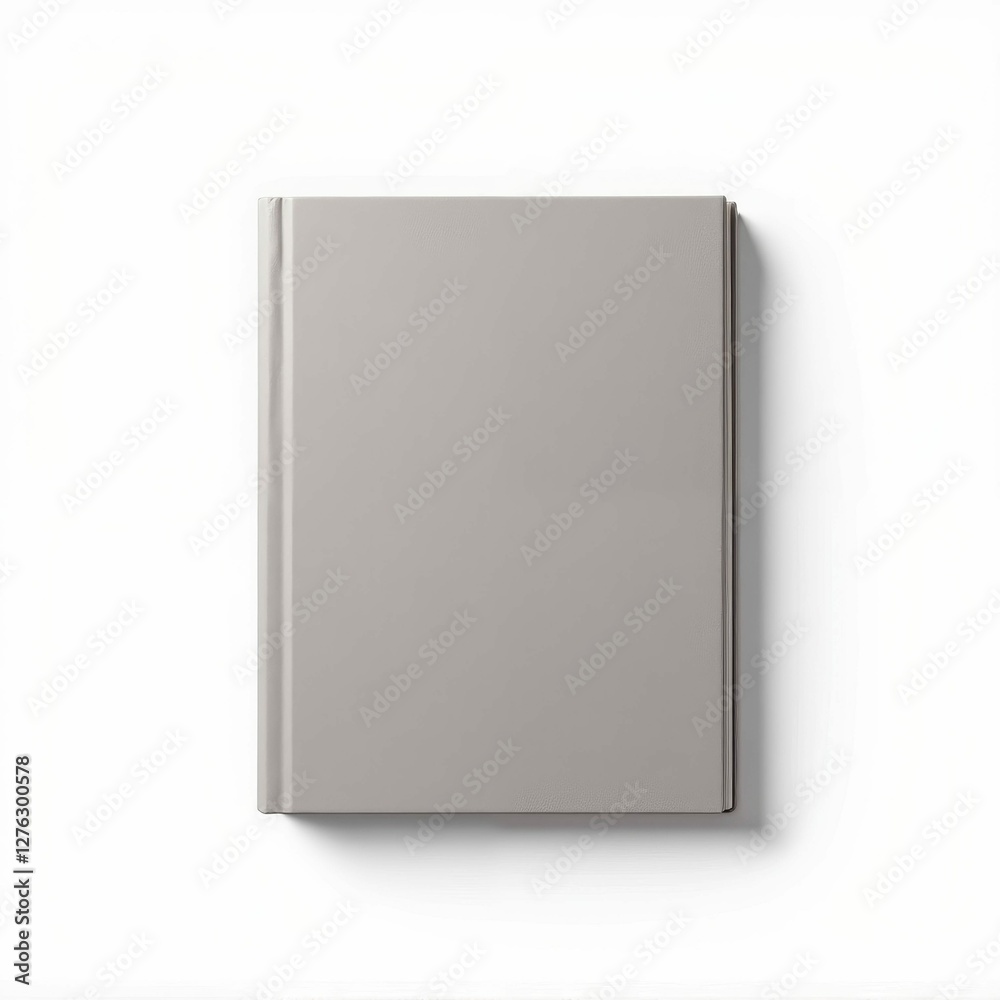 Neutral Toned Hardback Book Mockup Featuring a Plain Cover for Custom Design Applications and Presentation Neutral Toned Hardback Book Mockup Featuring a Plain Cover for Custom Design Applications and Presentation