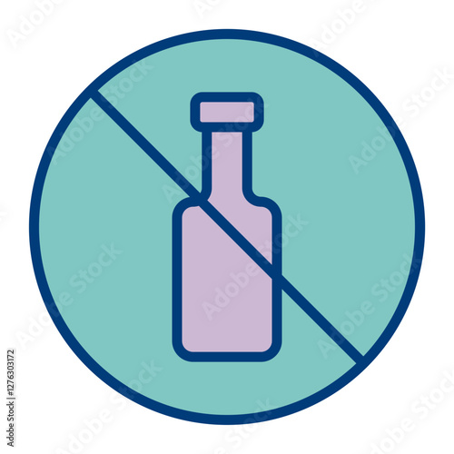 No Alcohol Vector Icon Design
