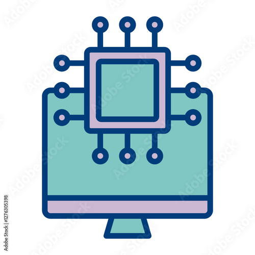 Monoitoring Vector Icon Design