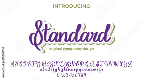 Standard Font Stylish brush painted an uppercase vector letters, alphabet, typeface