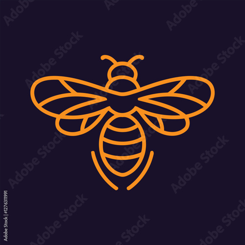 Bee Logo with Letter 'B' Creative Design Vector illustration.