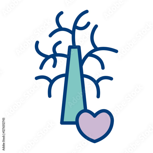 hug Tree Vector Icon Design