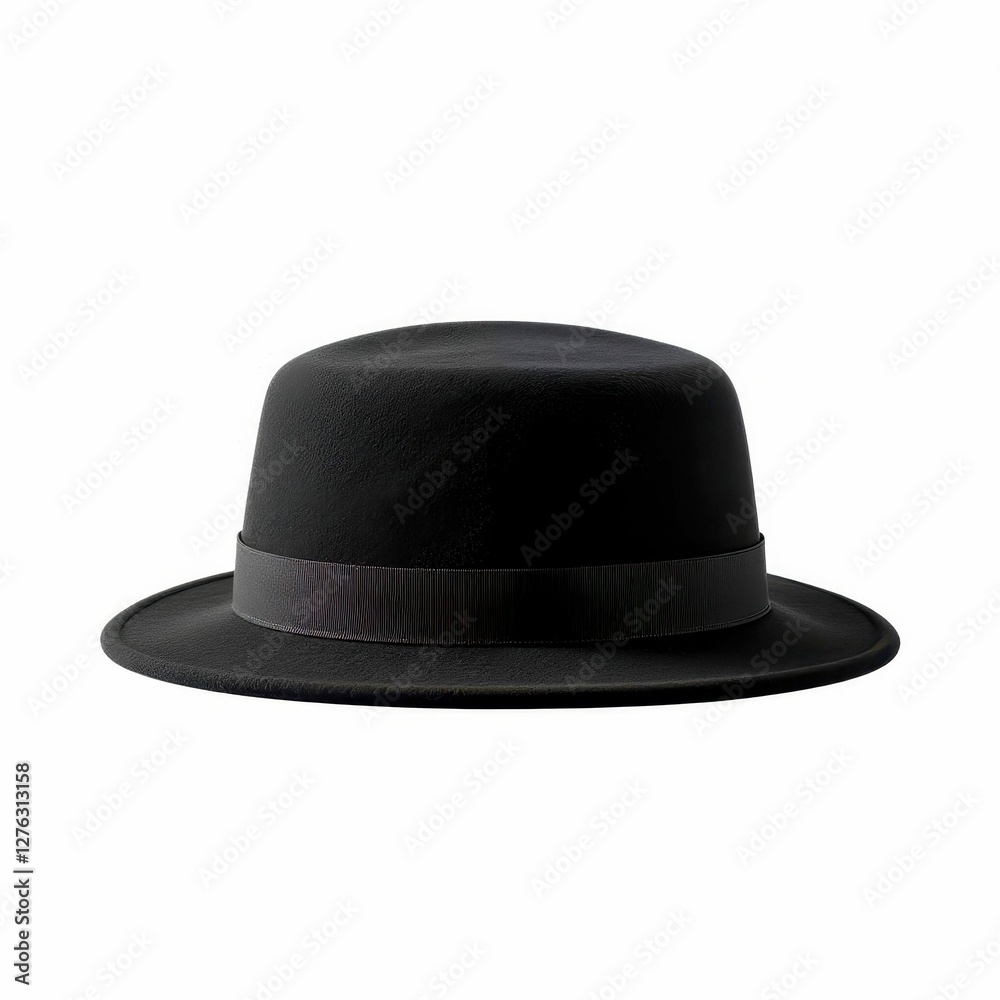 Elegant Black Hat with Classic Band Style for Formal Wear Fashion Accessory and Headwear Choice Elegant Black Hat with Classic Band Style for Formal Wear Fashion Accessory and Headwear Choice
