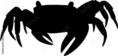 Crab, sea animal silhouette - vector illustration for logo or pictogram. Outline. Crab silhouette for sign or icon	