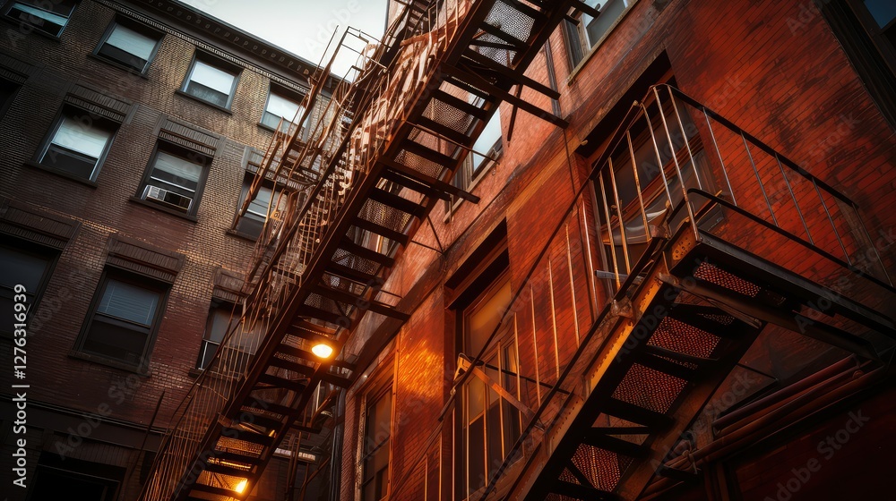 Fototapeta premium evacuation fire escape route