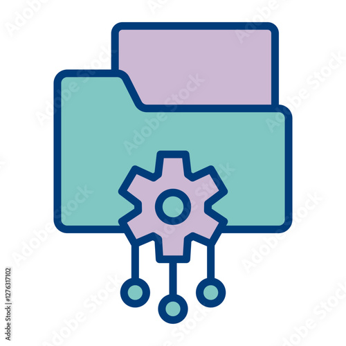 Digital Asset Management Vector Icon Design