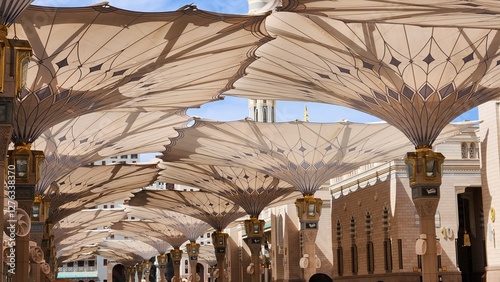 View around the Grand Mosque in Medina during Eid
